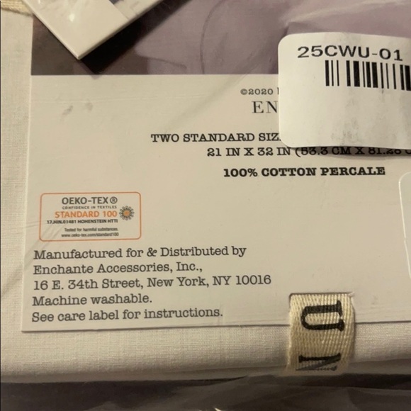 Rae Dunn Set of 2 Cotton Percale “Relax” P-Cases - Picture 2 of 3